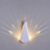 Lampa ścienna Paw biały LED | stal węglowa