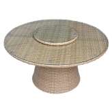 Dining table with a tray rotating West 142 x 142 x 75 cm