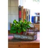 Kitchen Container Rustic Rattan Herb Garden 20 x 20 x 30 cm Riviera Maison
