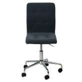 Frida office chair chrome dark gray fabric