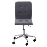 Office chair Frida light gray fabric chrome