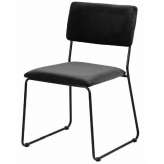 Anthracite chair Cornelia metal Velor