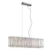 Lampa wisząca Torio chrom | przezroczysty