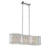 Lampa wisząca Torio chrom | przezroczysty