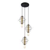 Hanging lamp black Mongu | brown