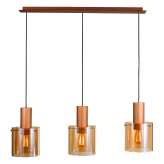 Lampa wisząca Legnano czarny | brąz antyczy