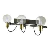 Lampa ścienna Inga czarny | brąz antyczy