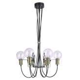 Inga black pendant lamp | brown antyczy
