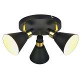 Ceiling lamp Siren black mat | gold