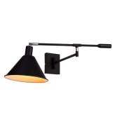 Lampa ścienna Roxana czarny | chrom
