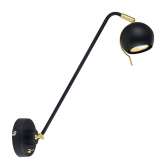 Idun wall lamp black mat | brushed gold