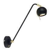 Lampa ścienna Idun czarny mat | szczotkowany złoto