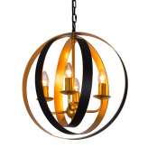 Suspension Alessandra black mat | painted gold