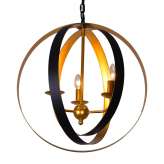 Lampa wisząca Alessandra czarny mat | Malowany złoto