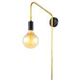 Aero black wall lamp | gold