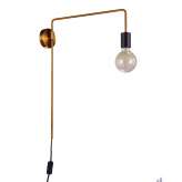 Lampa ścienna Raya czarny mat | złoto