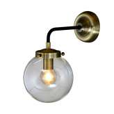 Lampa ścienna Raya czarny | brąz antyczy