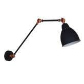 Lampa ścienna Libra czarny | piaskowany | czerwona miedź