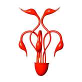 Bergen red wall lamp