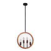 Hanging lamp black Vinson | brown
