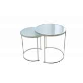 A set of chrome tables Bajo