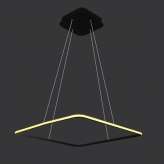 Lampa wisząca LED kwadraty 3000 K czarny