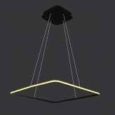 Hanging lamp LED 3000 K black squares