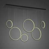 Ring pendant lamp black 180 cm 3000 K