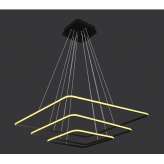 Lampa wisząca LED kwadraty czarny 3000 K