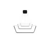 Lampa wisząca LED kwadraty czarny 4000 K