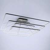 Hanging lamp LED 3000K black squares