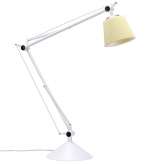 Desk lamp Carlo white fabric