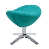 Footstool Arian wide turquoise steel