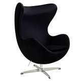 Armchair Arian classic polyester black steel