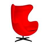 Fotel Arian klasyczny wełna czerwony czarny