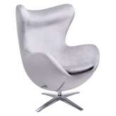 Armchair Arian wide polyester white steel