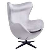 Armchair Arian wide polyester white black