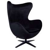 Armchair Arian wide polyester black black