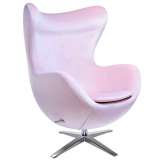 Armchair Arian wide polyester light pink steel