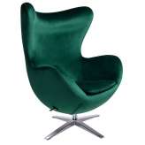 Armchair Arian wide polyester emerald steel