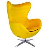 Armchair Arian wide polyester yellow steel