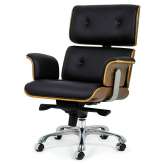 Office armchair Poltrona black walnut steel 116 cm