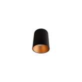 Ceiling lamp Rohr 11 cm black and gold
