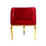 Fotel Amy gold - red
