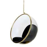 Suspended armchair Tales gold black