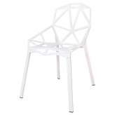 Chair Bruna white metal