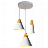 Hanging lamp Mertu white 3 round