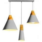 Hanging lamp Niki grey 3 linear