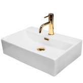 Countertop / wall-mounted washbasin May white / gold