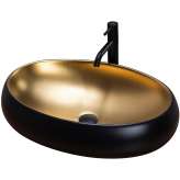 Countertop washbasin Dallas black / gold